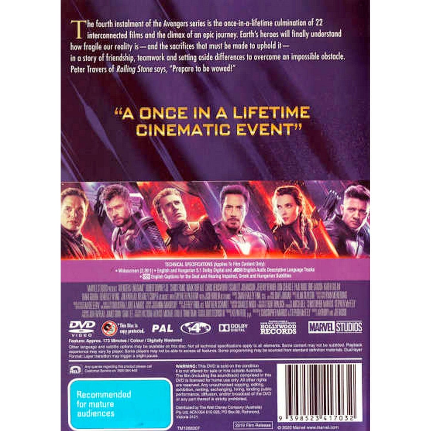 Avengers: Endgame DVD