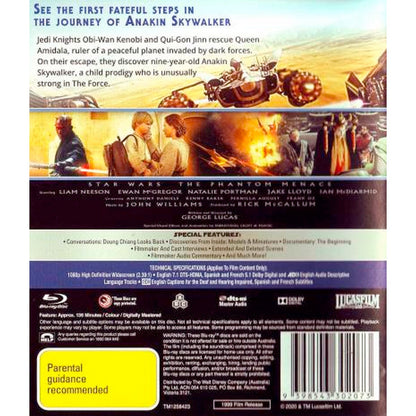 Star Wars I: The Phantom Menace Blu-Ray