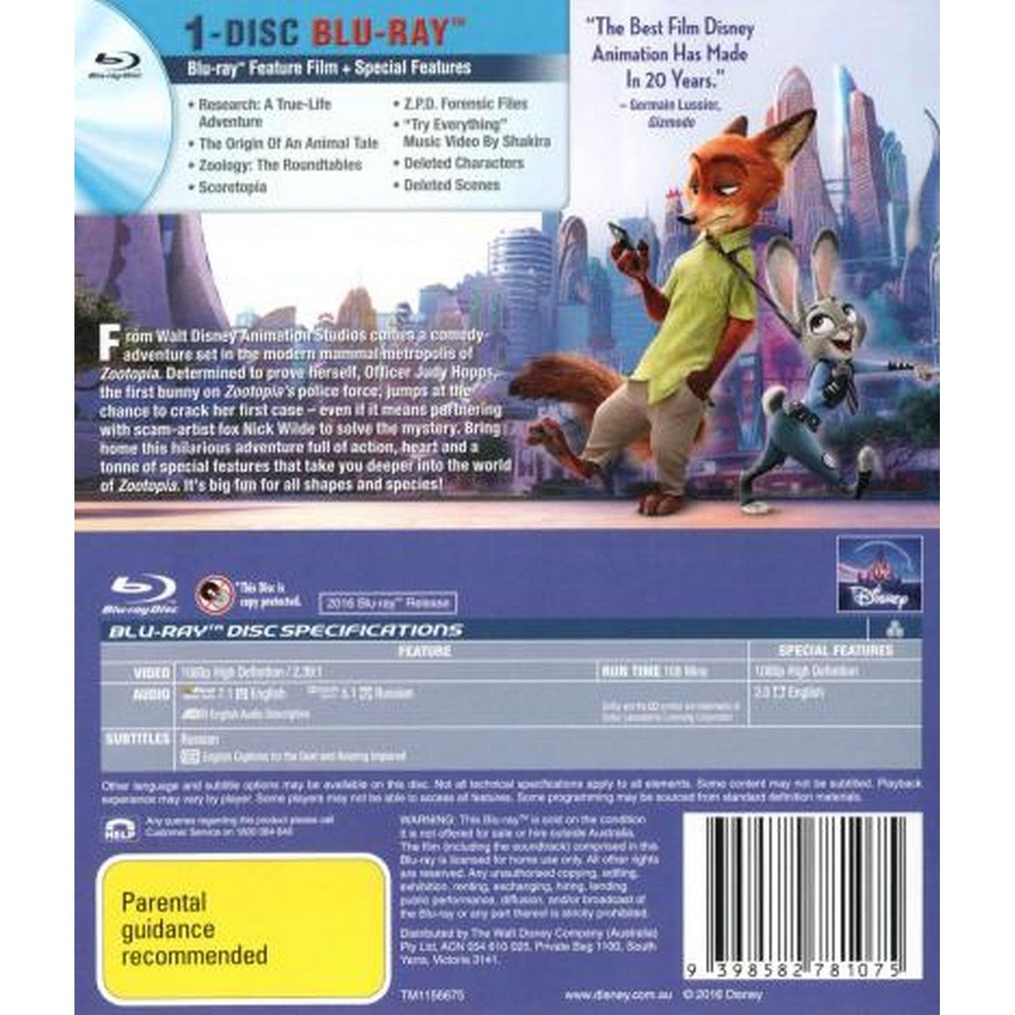 Zootopia Blu-Ray