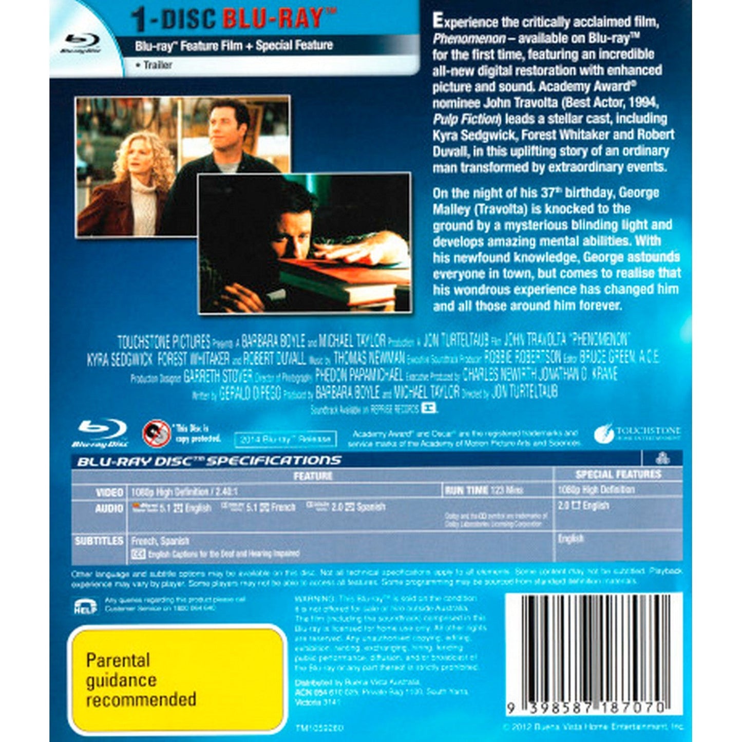 Phenomenon Blu-Ray