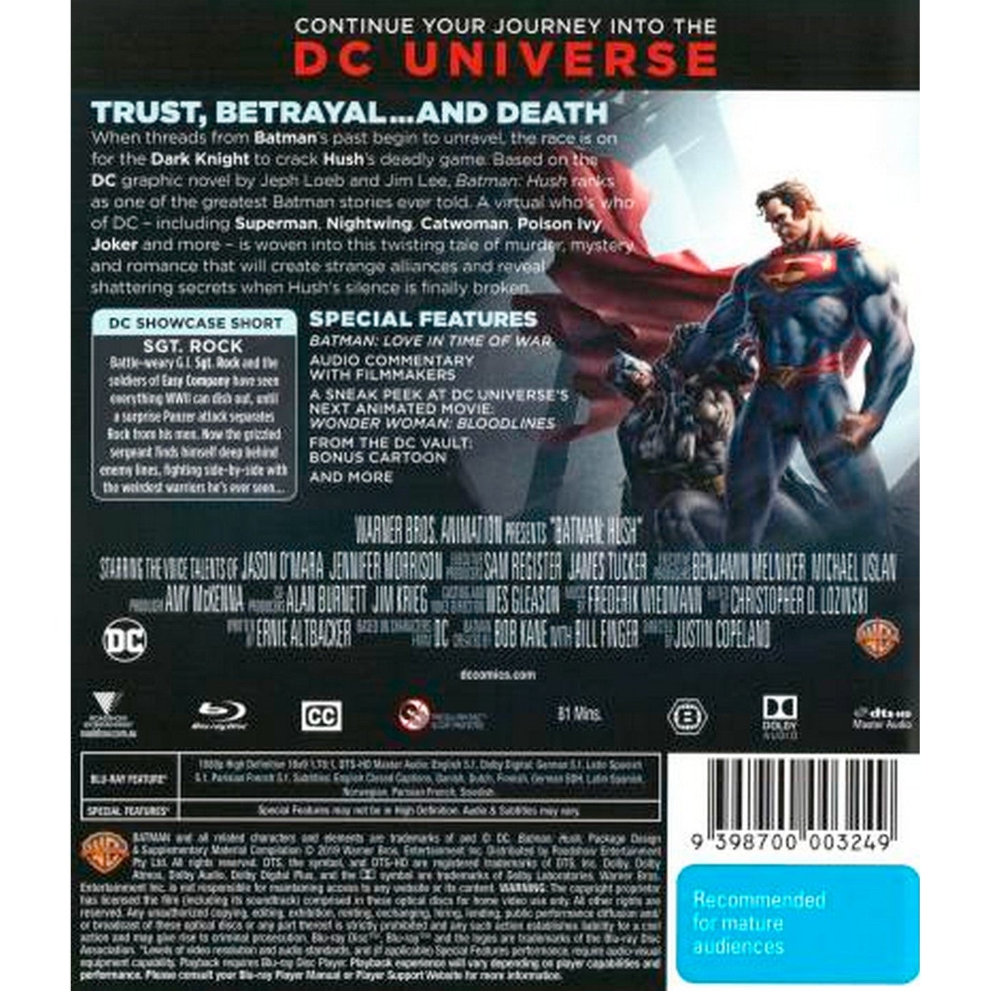 Batman: Hush (DC Universe Movie) Blu-Ray