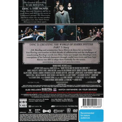 Harry Potter and the Deathly Hallows: Part 1 (Year 7 Part 1) (Two-Disc Special Edition) DVD