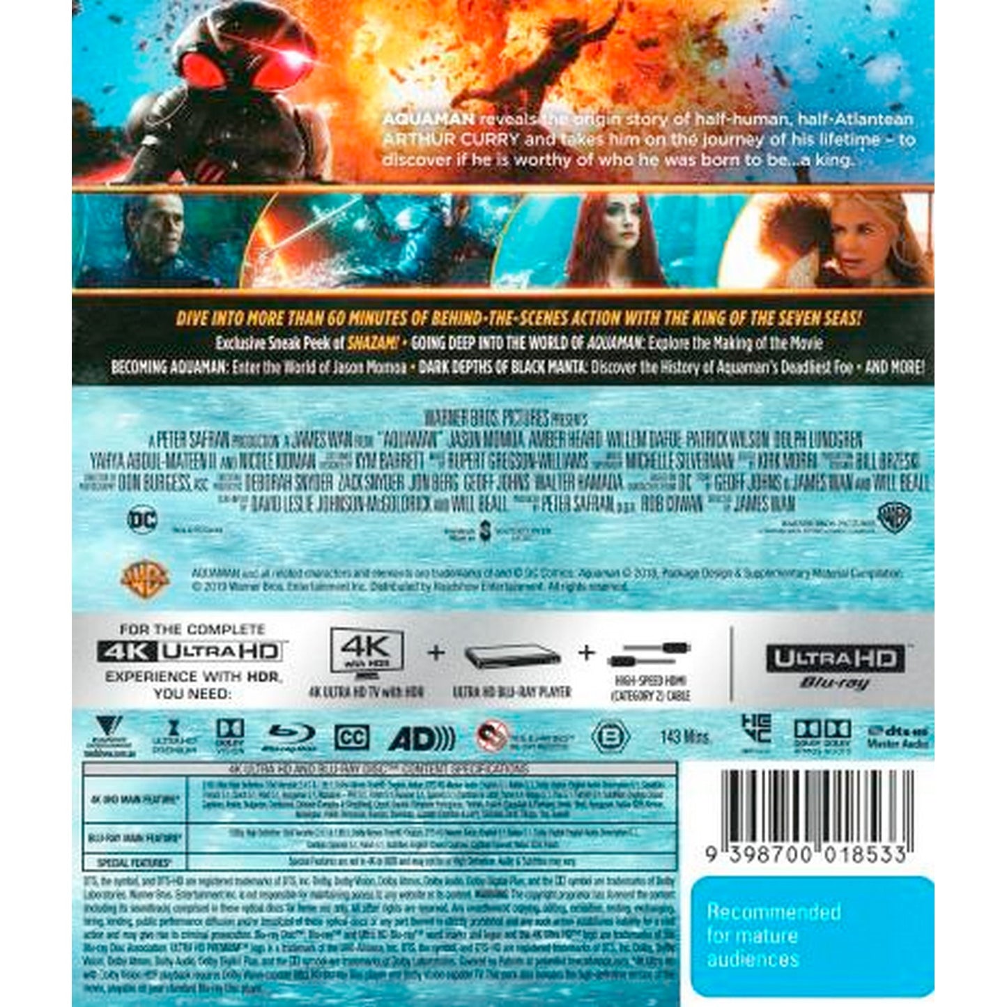 Aquaman 4K UltraHD + Blu-Ray