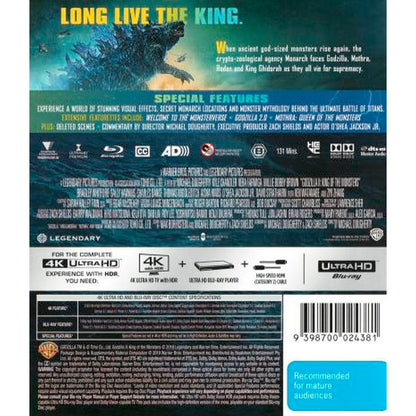 Godzilla II: King of the Monsters 4K UltraHD + Blu-Ray