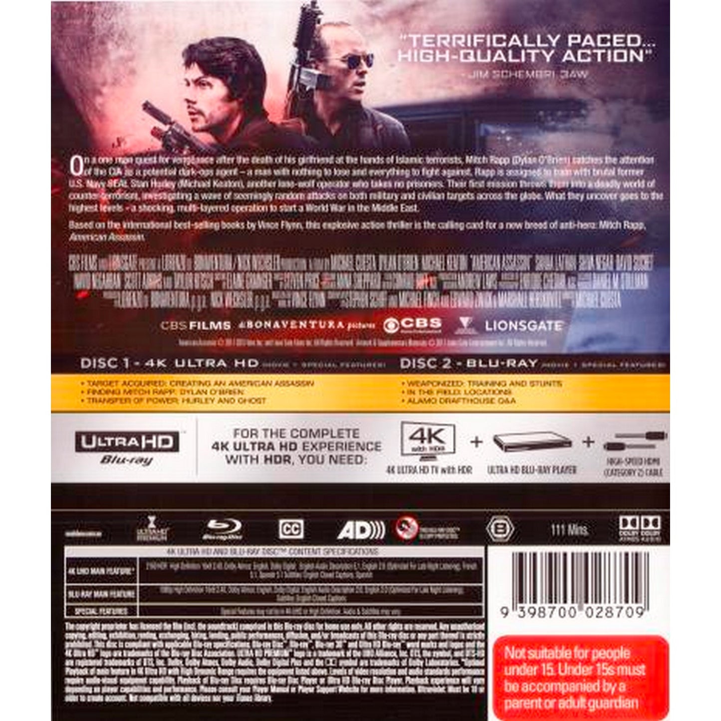 American Assassin 4K UltraHD + Blu-Ray