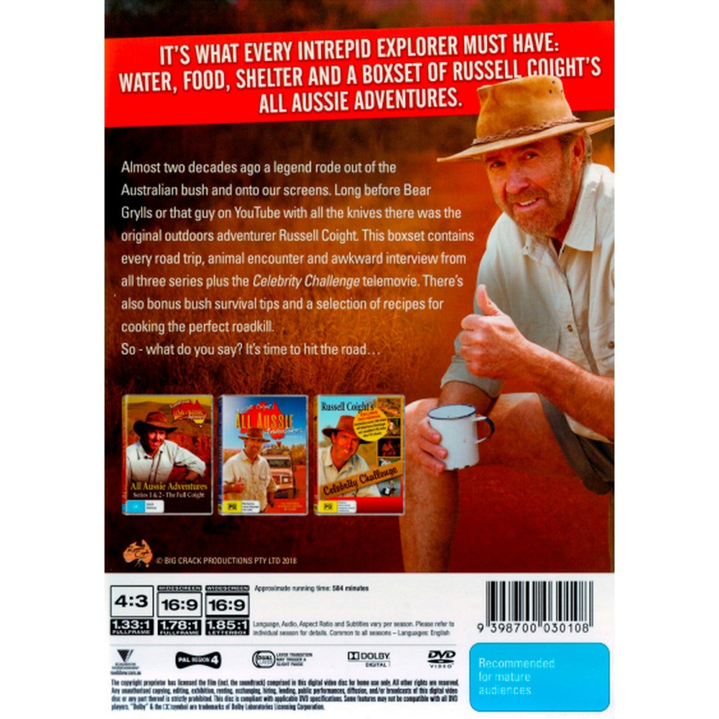 Russell Coight's All Aussie Adventures: The Coight Collection (Series 1, 2 & 3 Plus Celebrity Challenge) DVD