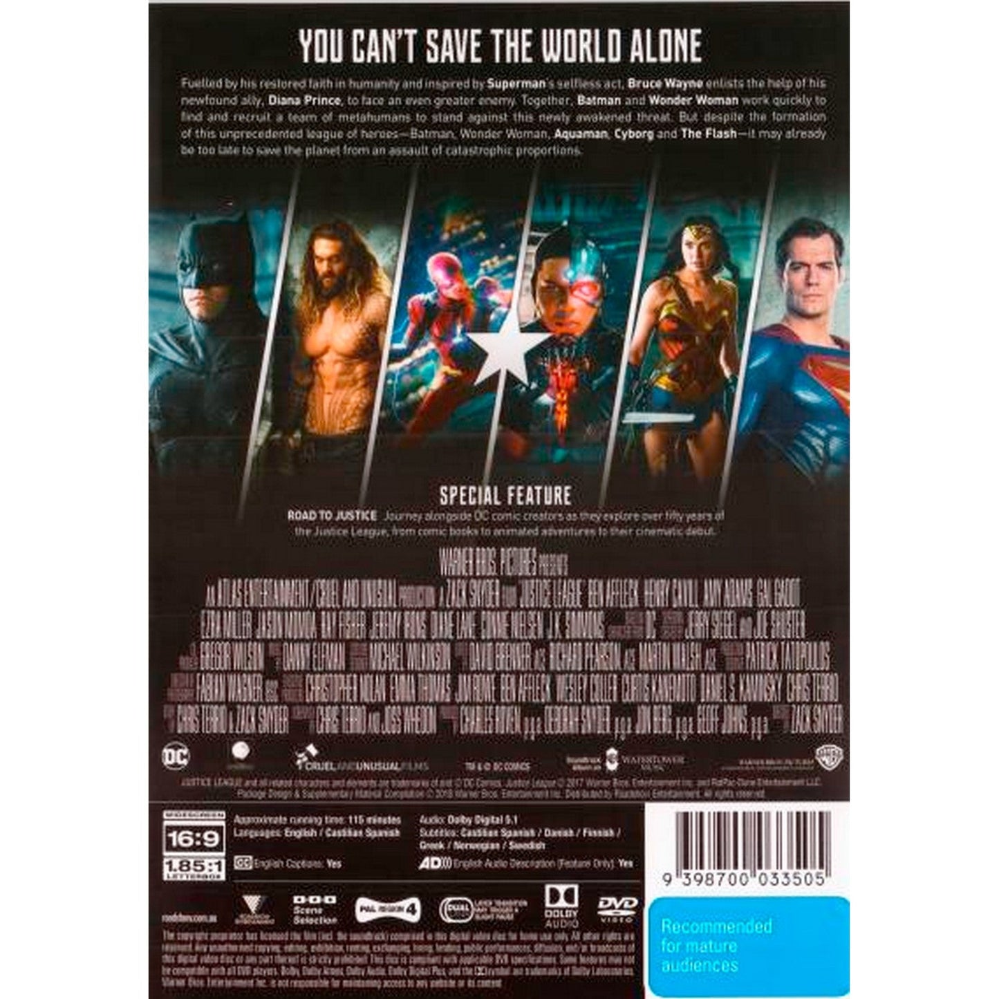 Justice League (2017) DVD