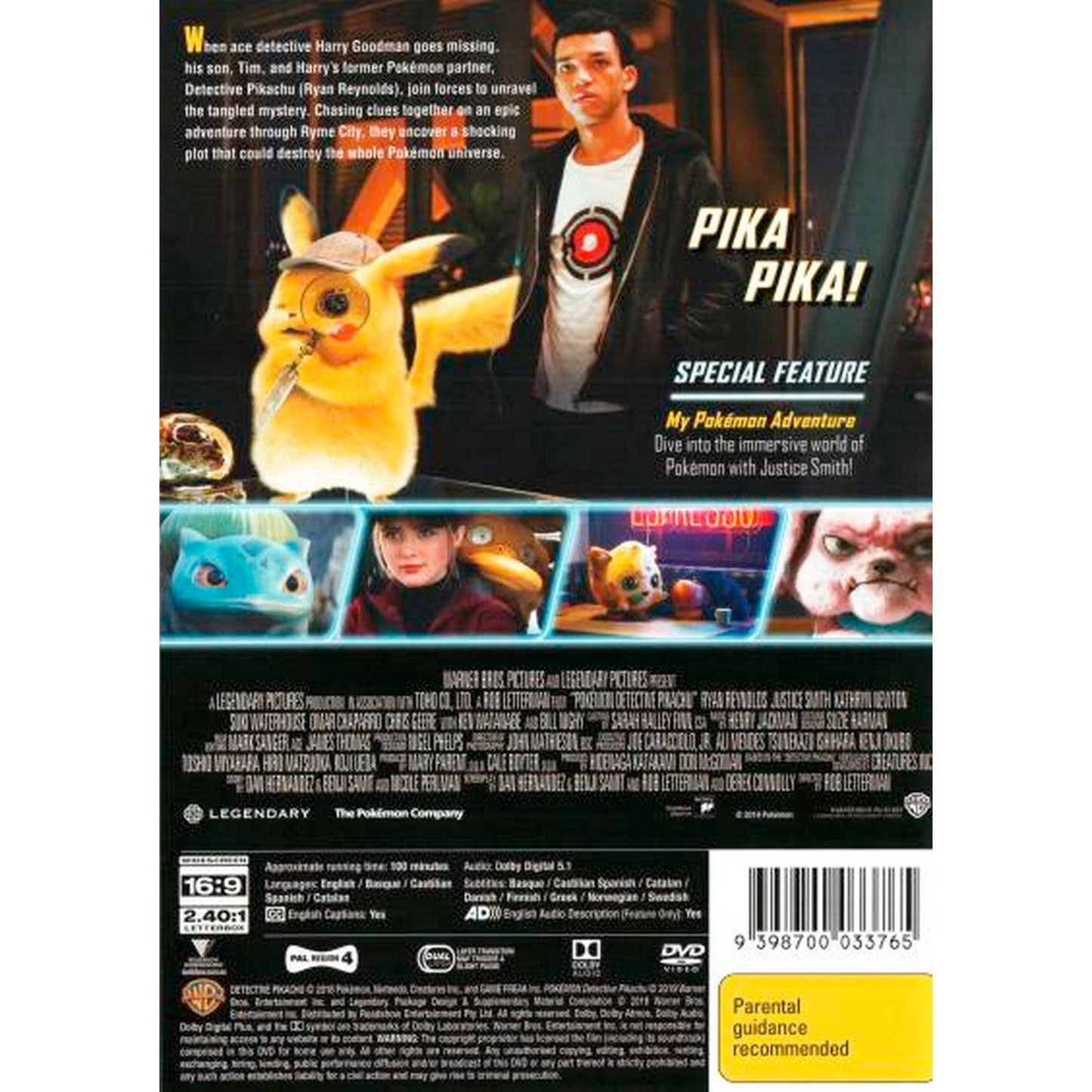 Pokemon: Detective Pikachu DVD