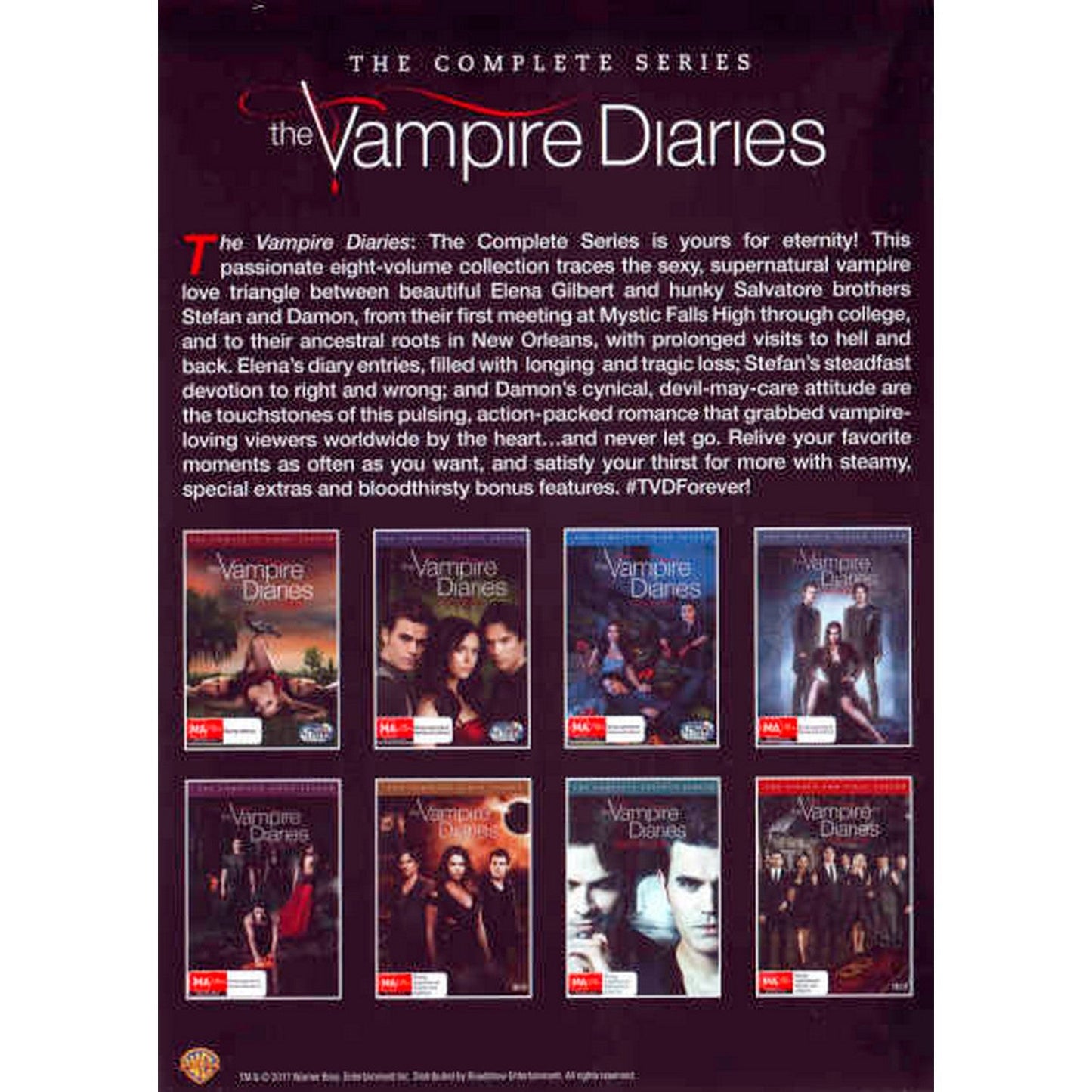 The Vampire Diaries: The Complete Series (Seasons 1 - 8) DVD