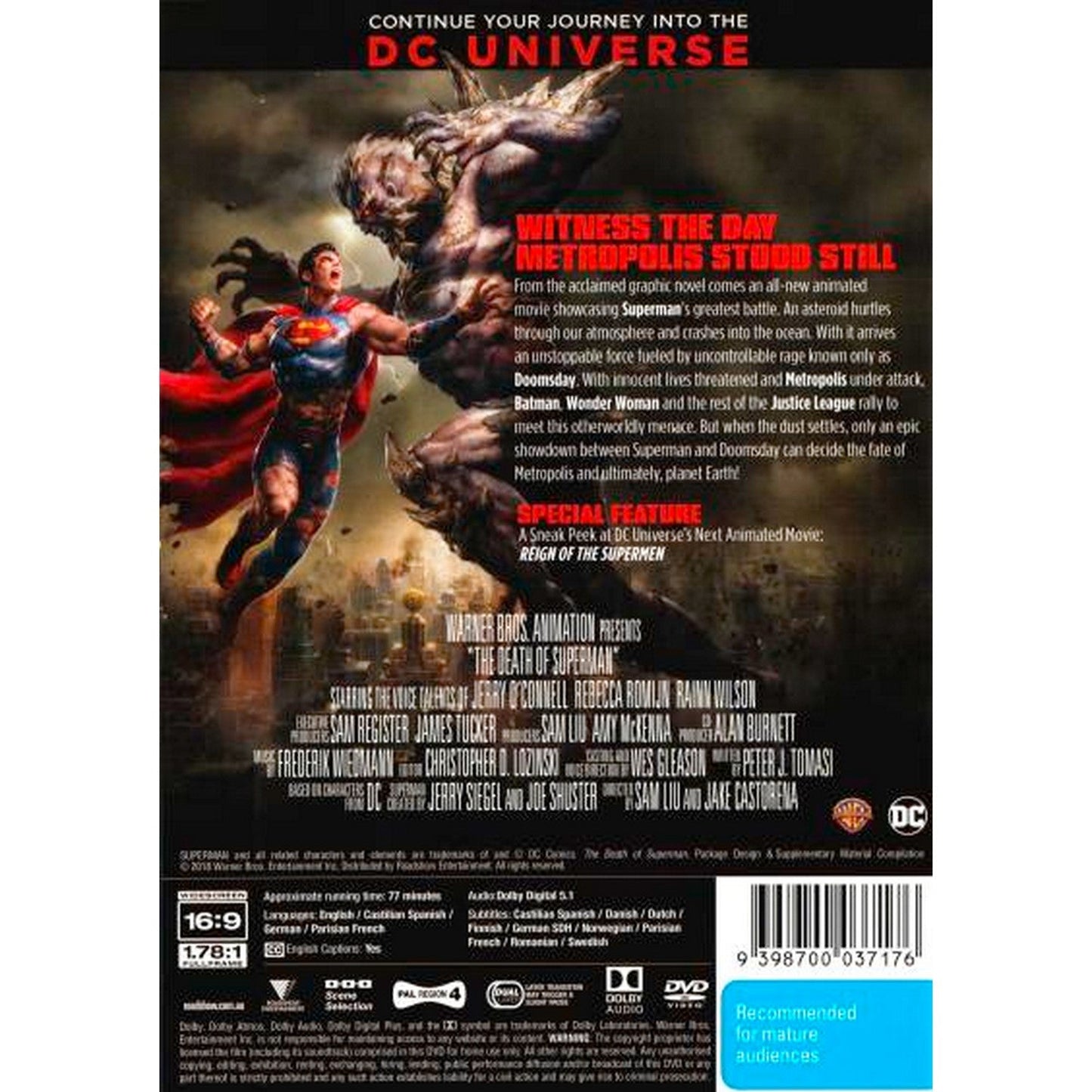 The Death of Superman (DC Universe Movie) DVD