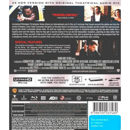 Inception 4K UltraHD + Blu-Ray