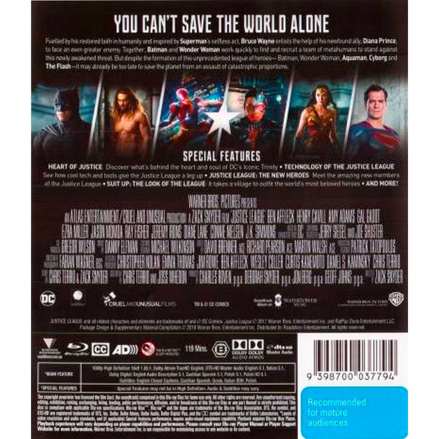 Justice League (2017) Blu-Ray