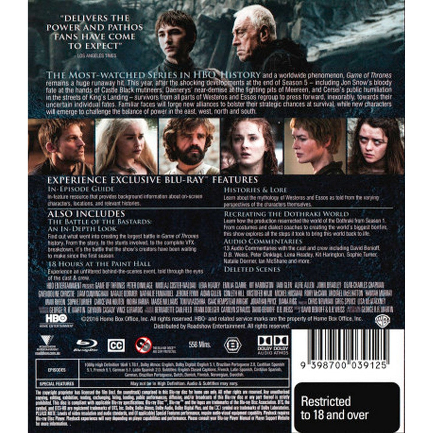 Game of Thrones: Season 6 Blu-Ray