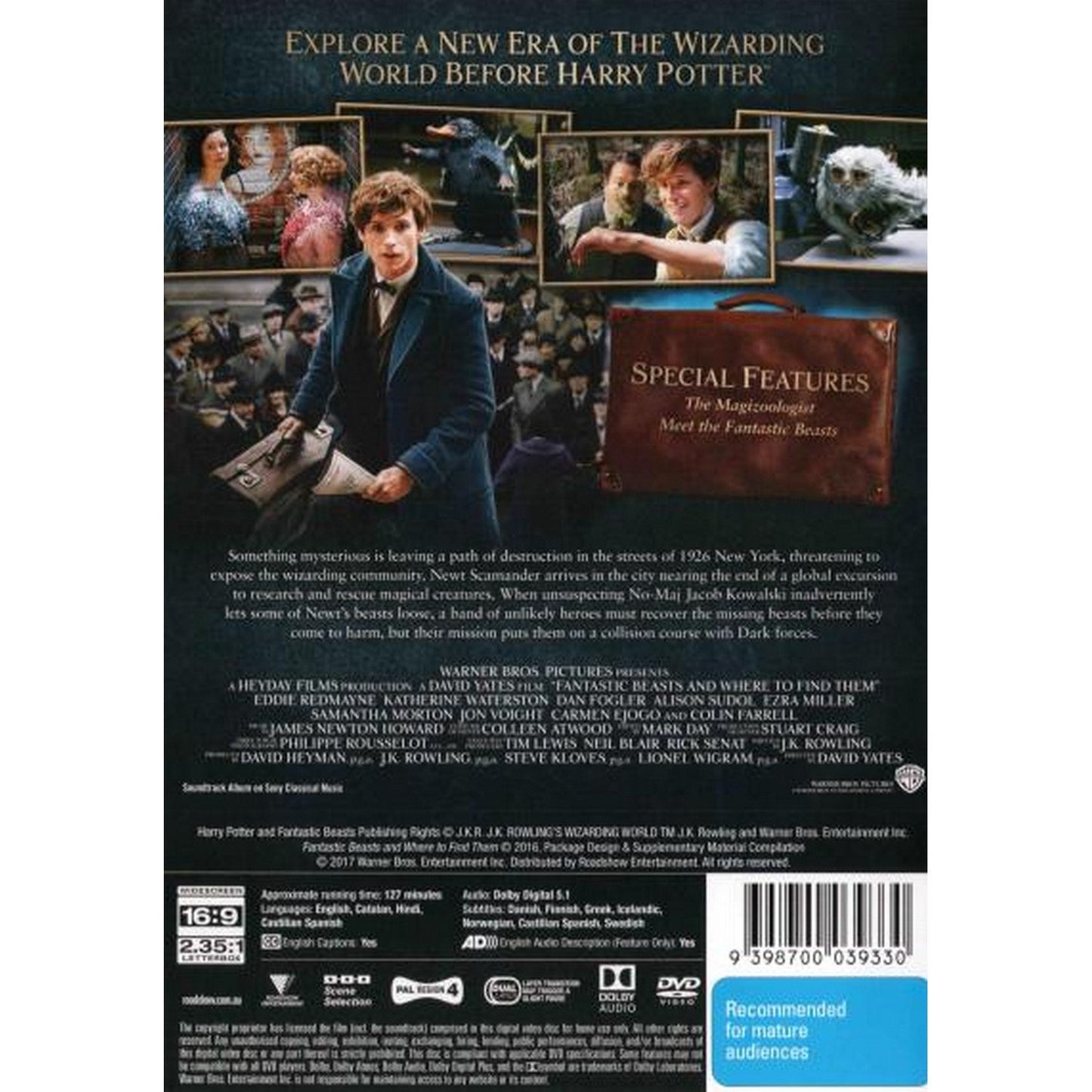 Fantastic Beasts and Where to Find Them DVD