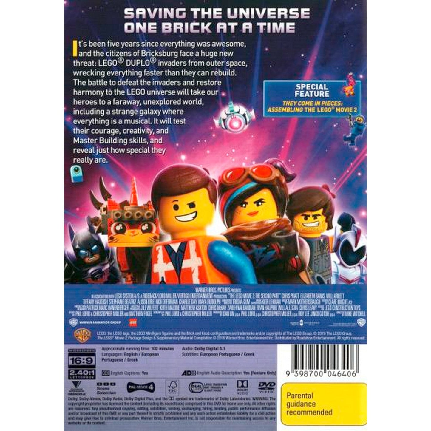 The LEGO Movie 2 DVD