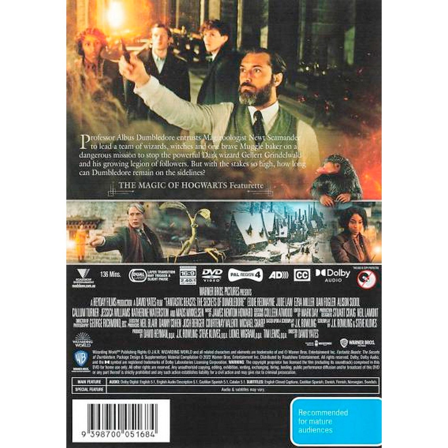 Fantastic Beasts: The Secrets of Dumbledore DVD