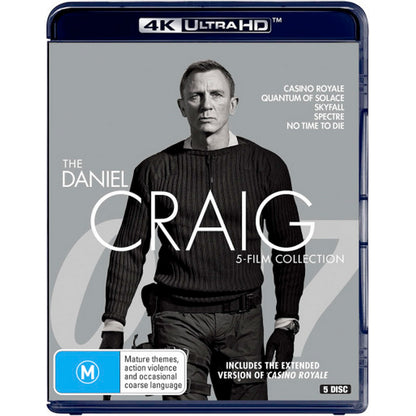 The Daniel Craig 5-Film Collection (Casino Royale (Extended Version) / Quantum of Solace / Skyfall / Spectre / No Time to Die) 4K UltraHD