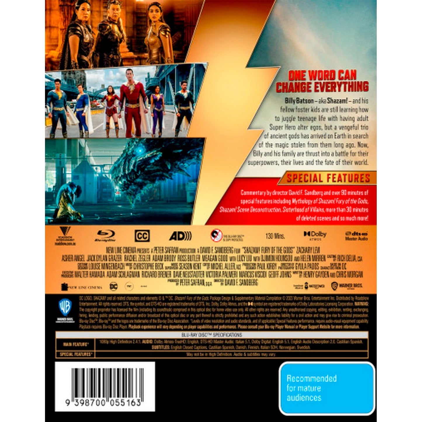 Shazam! Fury of the Gods Blu-Ray