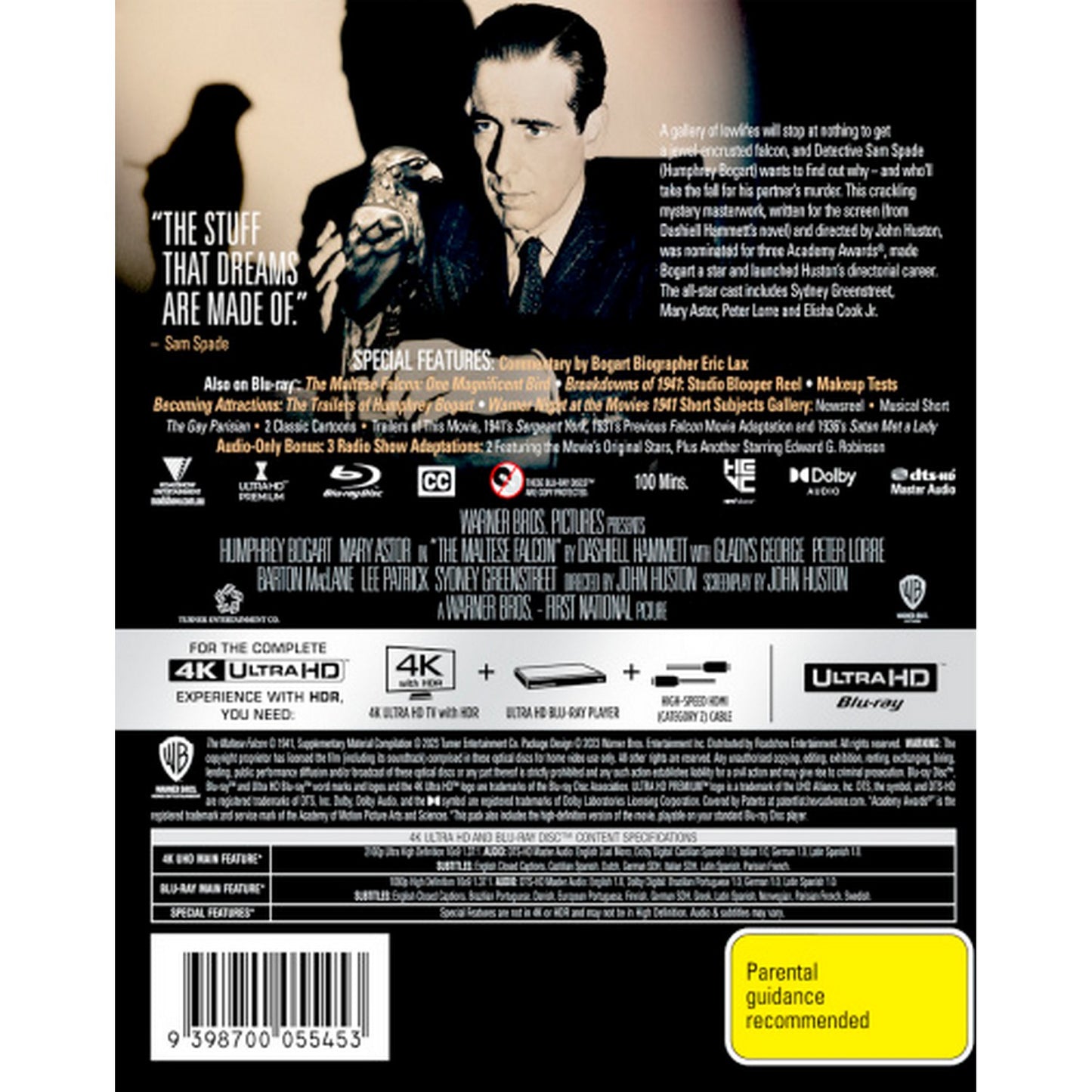 The Maltese Falcon 4K UltraHD + Blu-Ray