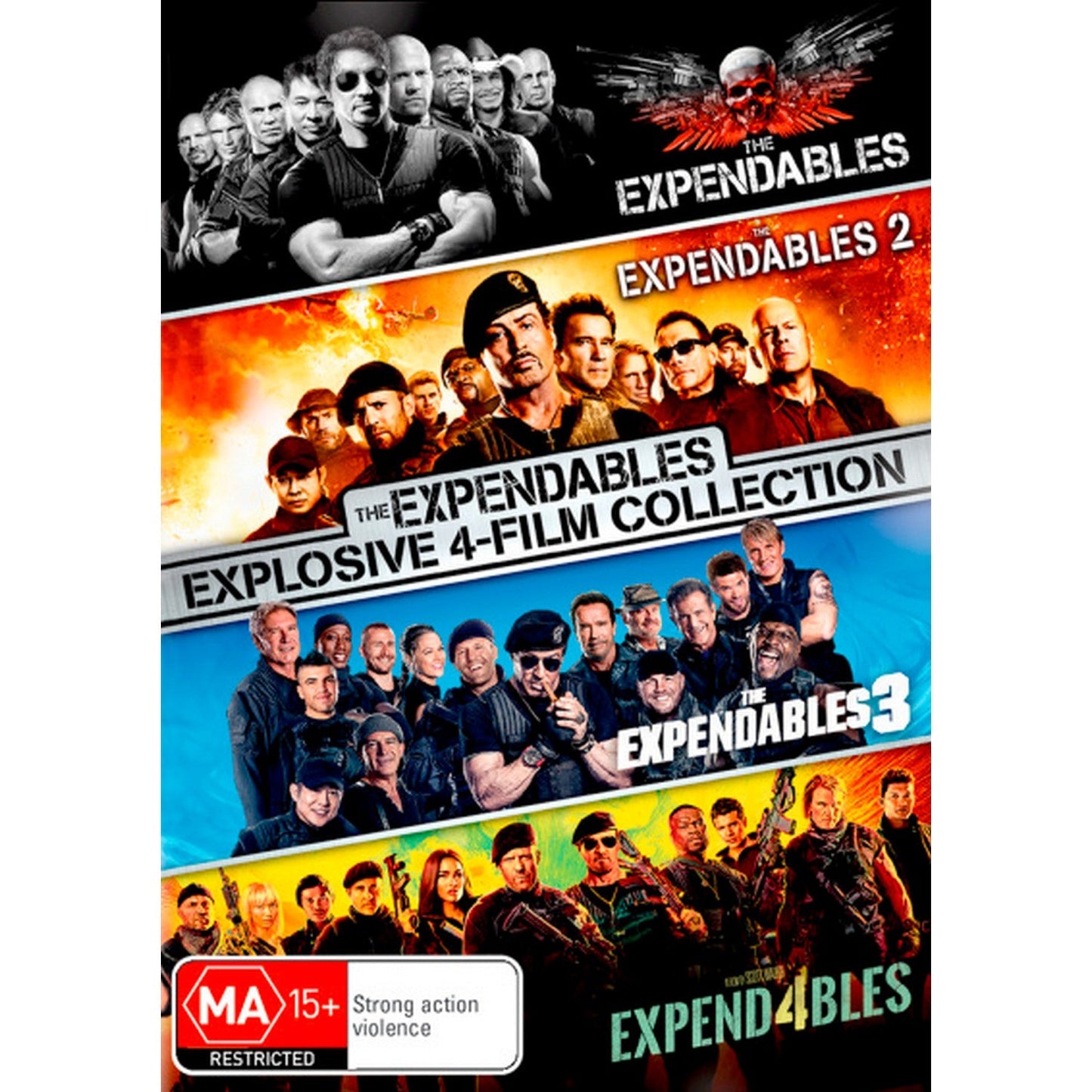 The Expendables: 4-Film Collection (The Expendables / The Expendables 2 / The Expendables 3 / Expend4bles) DVD