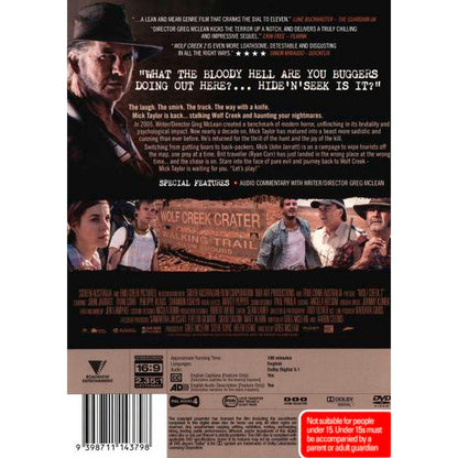 Wolf Creek 2 DVD