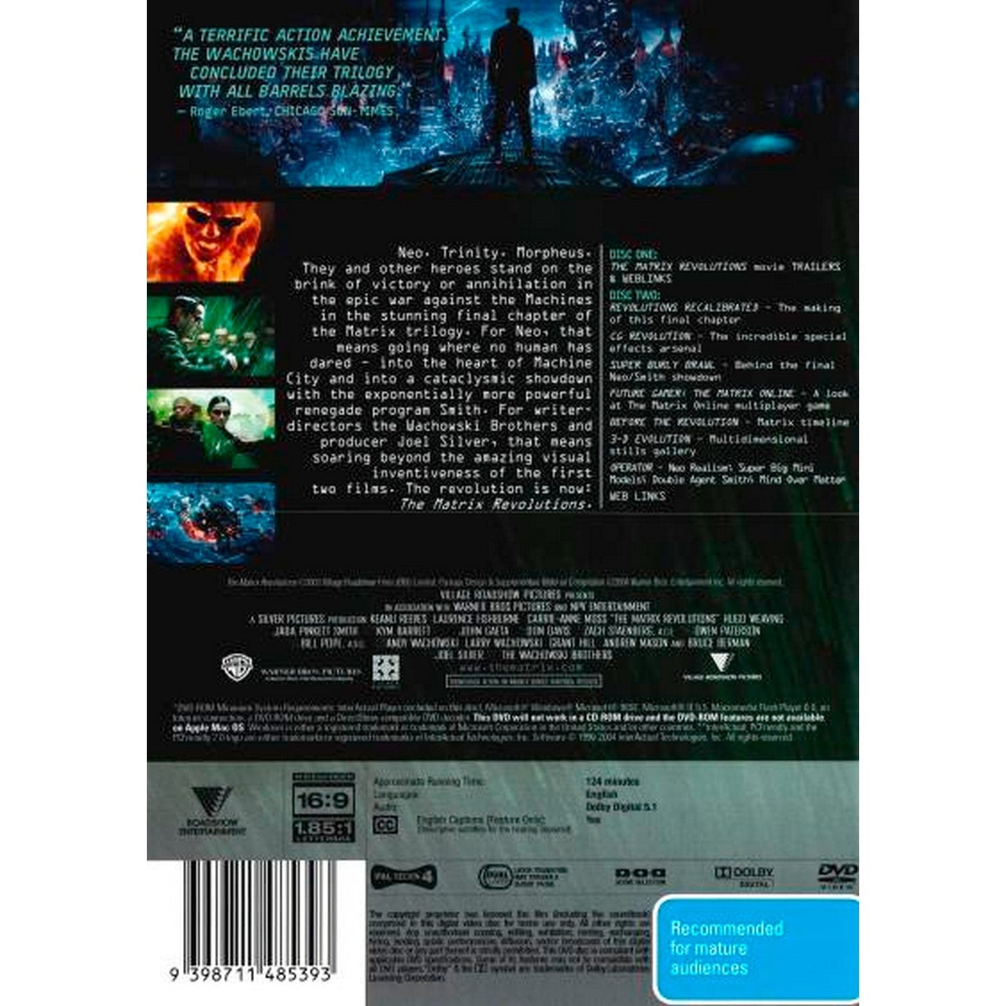 The Matrix: Revolutions DVD