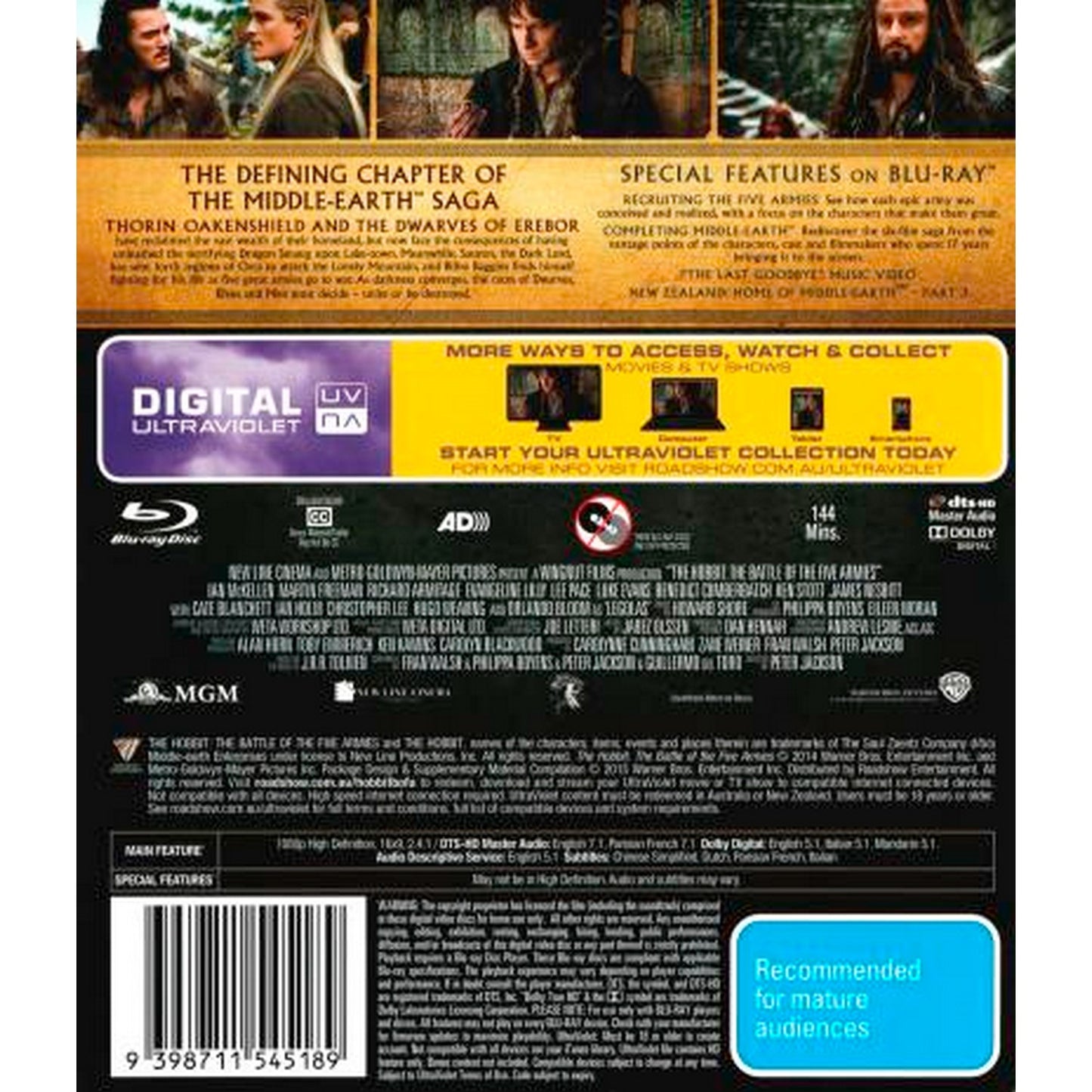 The Hobbit: The Battle of the Five Armies Blu-Ray