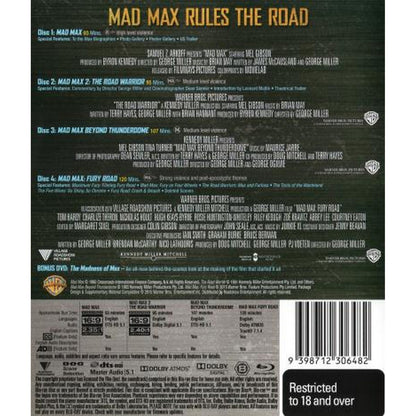 Mad Max Anthology (Mad Max / The Road Warrior / Beyond Thunderdome / Fury Road) Blu-Ray