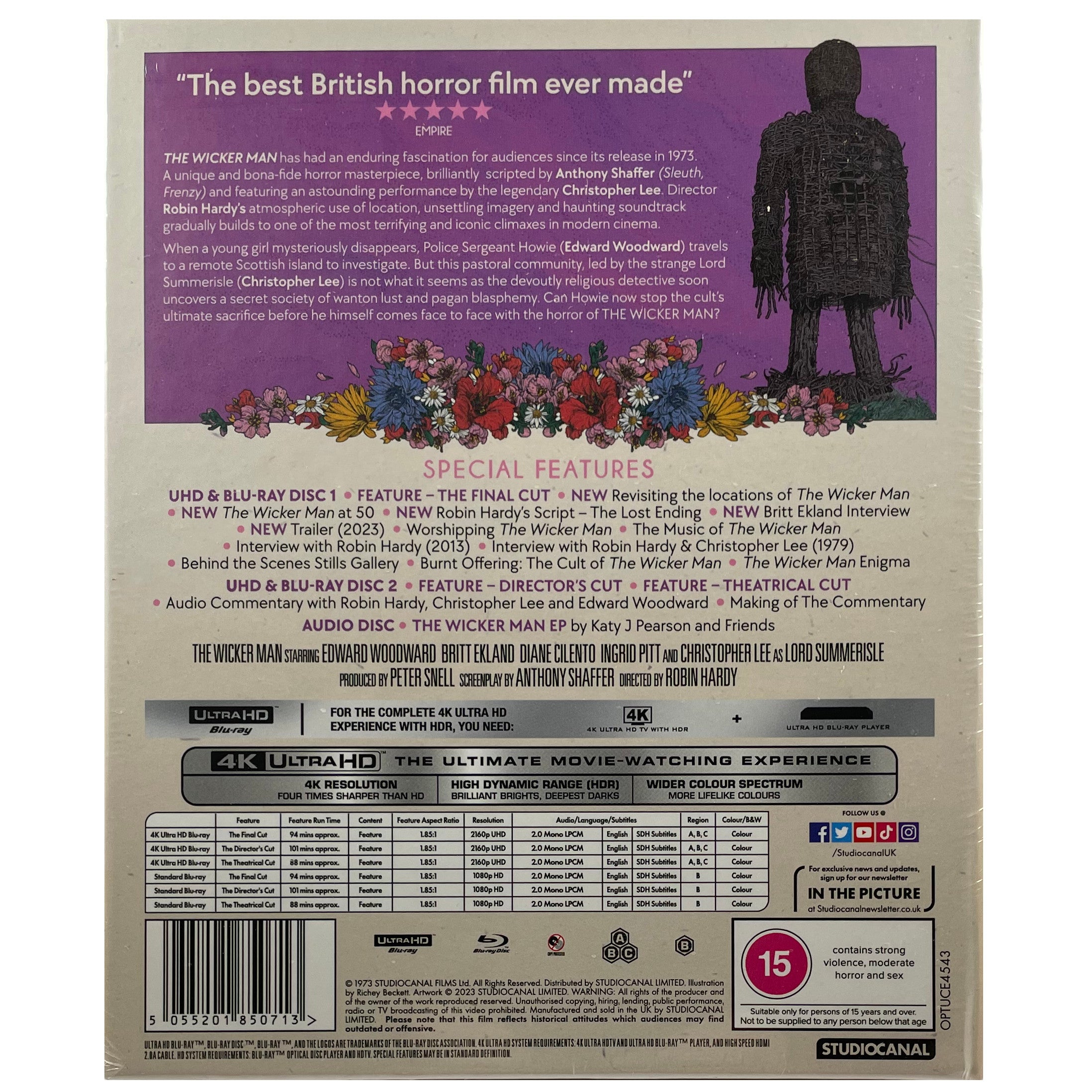 The Wicker Man 50th Anniversary 4K Ultra-HD Collector's Edition – Metal ...