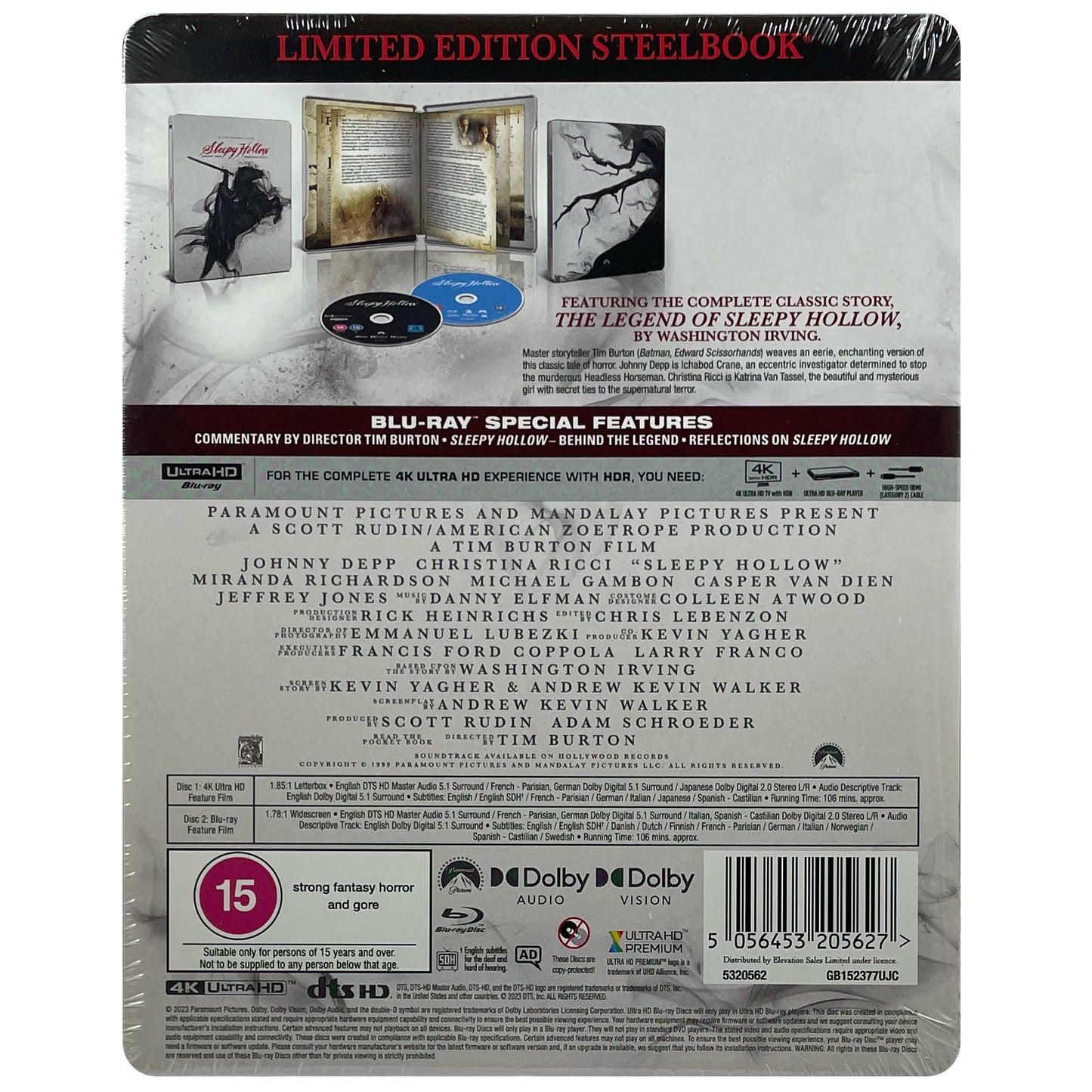 Sleepy Hollow 4K Steelbook - Fabelo Edition