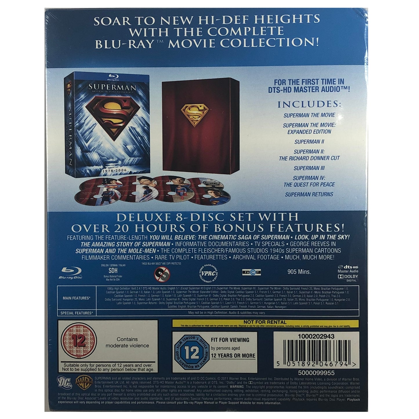 The Superman Motion Picture Anthology Blu-Ray Box Set