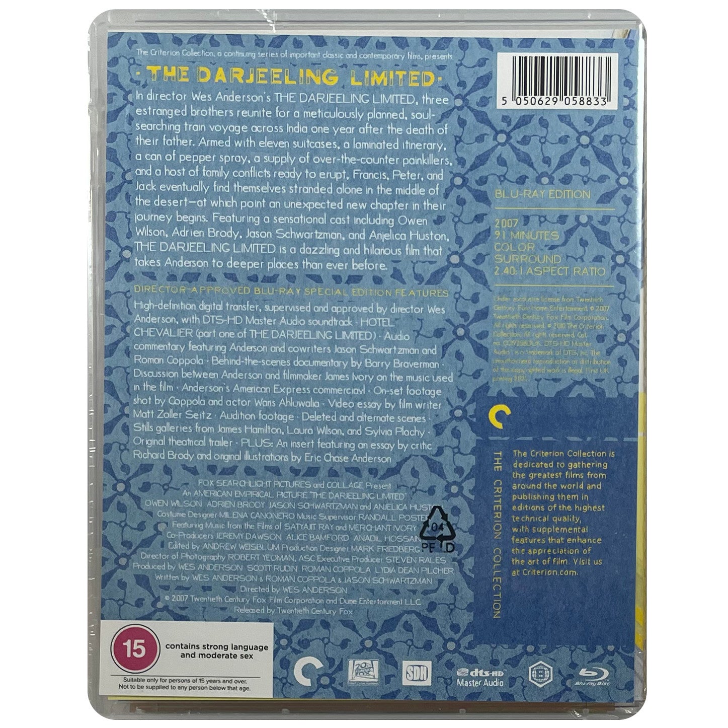 High Resolution Look At The Darjeeling Limited Criterion Collection Cover  Art