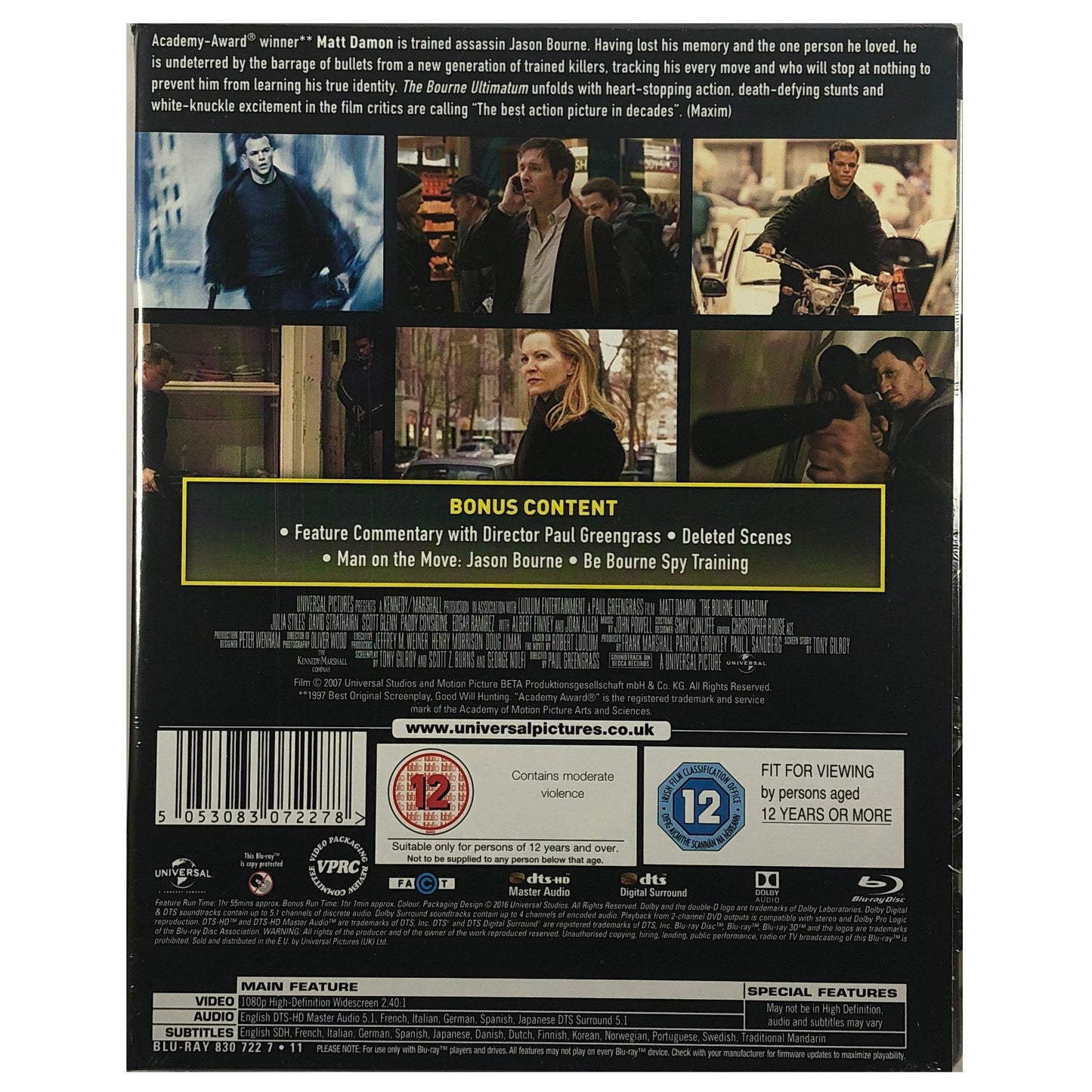 The Bourne Ultimatum Blu-Ray Steelbook