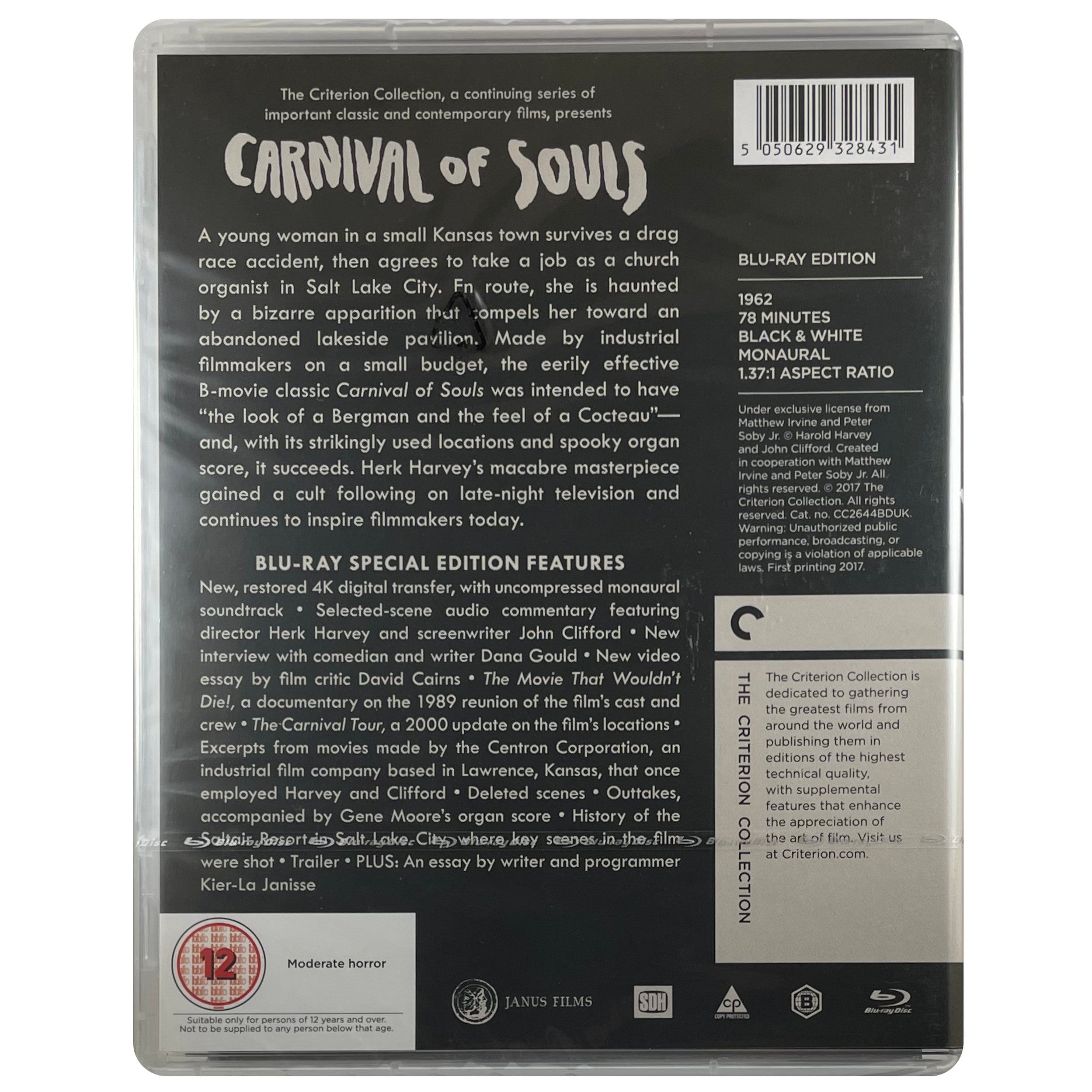 Carnival of Souls (Criterion Collection) Blu-Ray