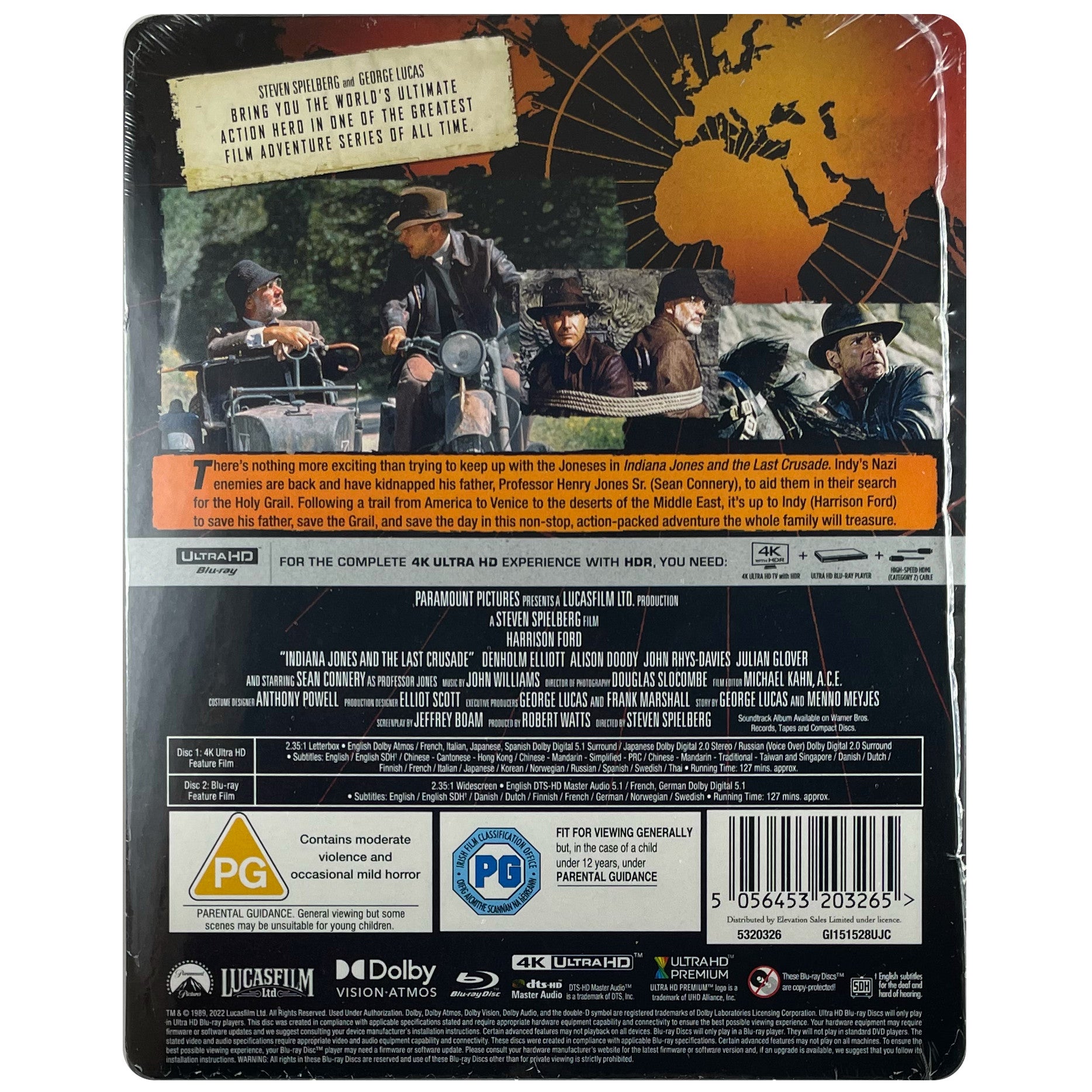 Indiana Jones and the Last Crusade 4K Blu-ray (SteelBook)